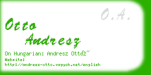 otto andresz business card